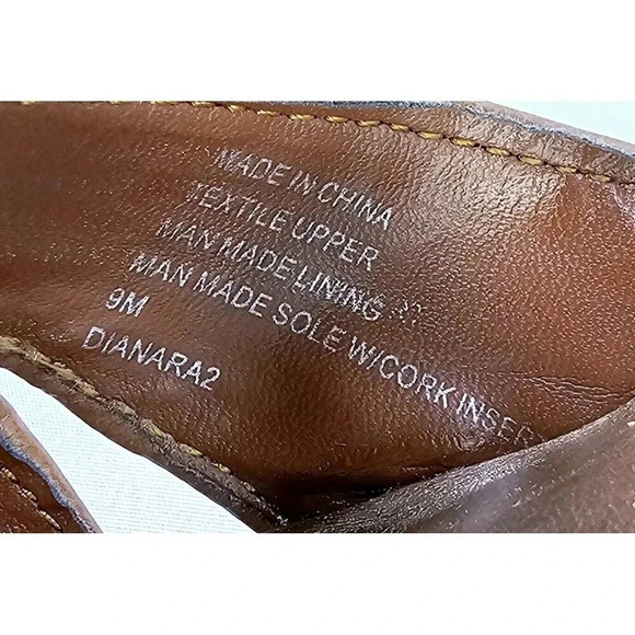 INC Size 9M Women Leopard Sequin "Dianara" Cork Wedge Cross Strap Peep Toe Heels - Picture 14 of 14